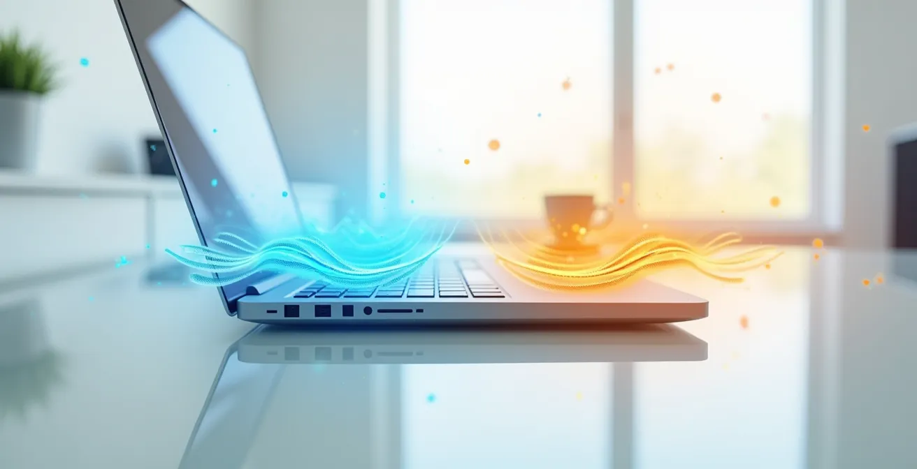 Visual representation of temperature curves showing CPU heat reduction through undervolting
