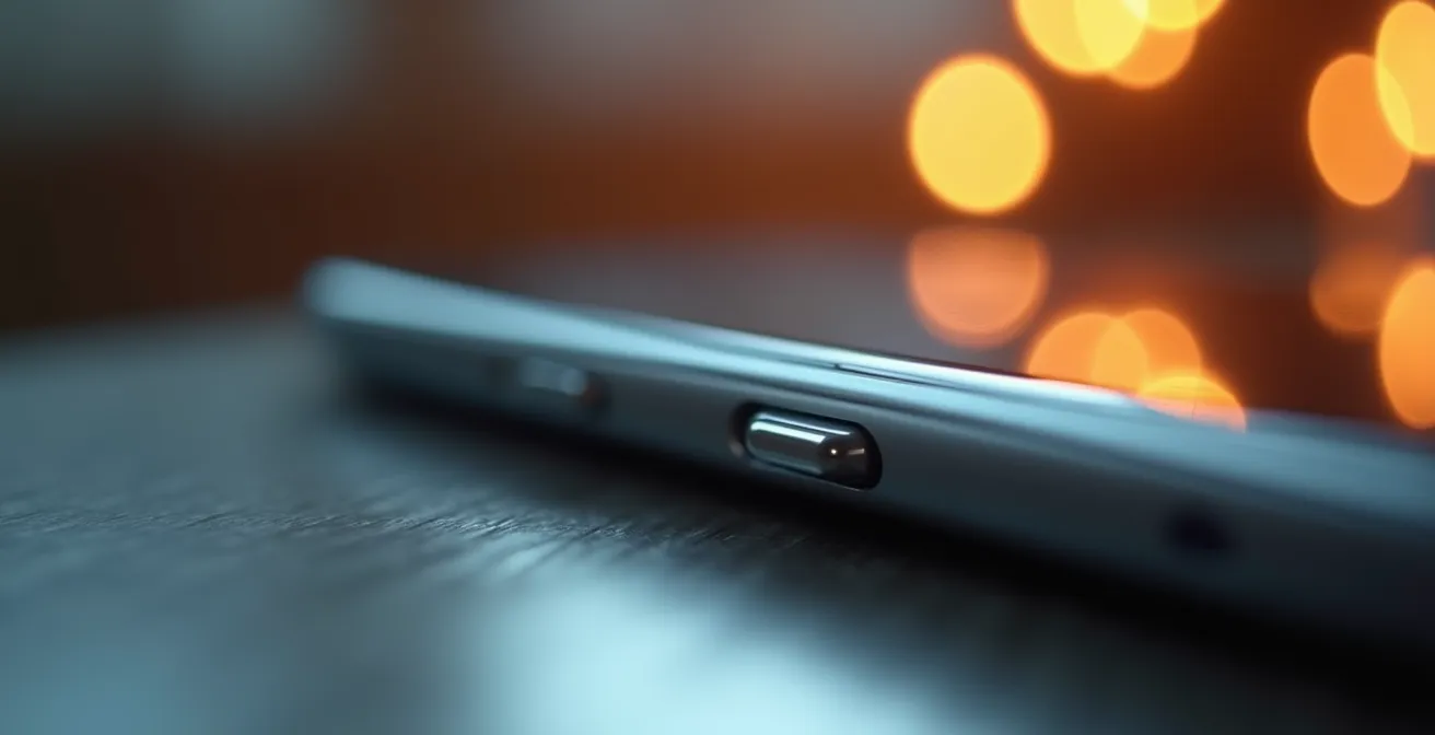 Close-up macro shot of smartphone display brightness adjustment