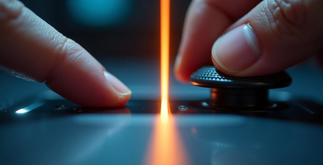 Macro comparison of touchscreen precision versus controller button response